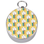 Smile Cloud Rainbow Pattern Yellow Silver Compasses