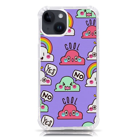 Cloud Seamless Pattern iPhone 14 TPU UV Print Case from ArtsNow.com Front