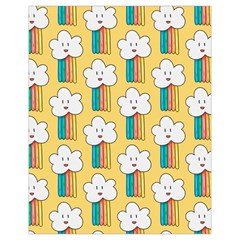 Smile Cloud Rainbow Pattern Yellow Drawstring Pouch (XL) from ArtsNow.com Back