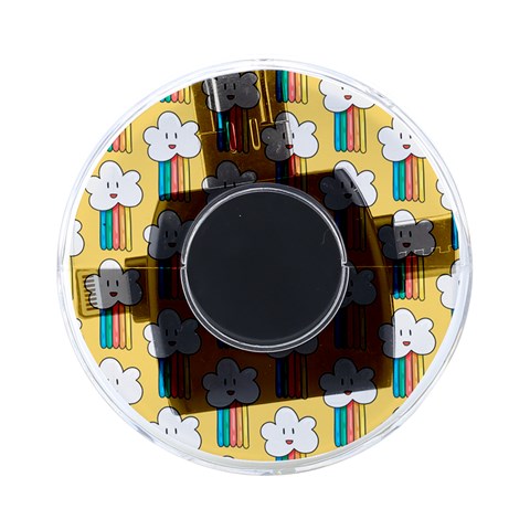 Smile Cloud Rainbow Pattern Yellow On Front