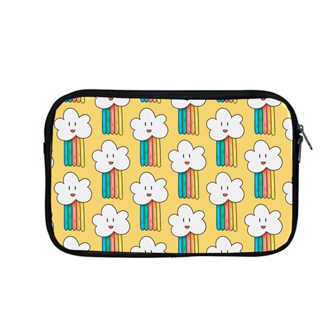 Smile Cloud Rainbow Pattern Yellow Apple MacBook Pro 13  Zipper Case from ArtsNow.com Front