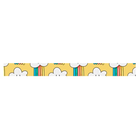Smile Cloud Rainbow Pattern Yellow Cross Back Hipster Bikini Set from ArtsNow.com Waistband