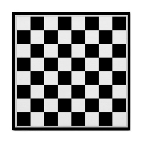 Chess Board Background Design Tile Coaster from ArtsNow.com Front