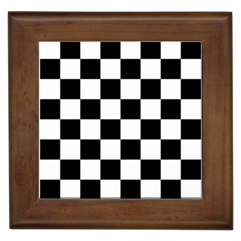 Chess Board Background Design Framed Tile from ArtsNow.com Front