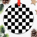 Chess Board Background Design Ornament (Round)