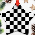 Chess Board Background Design Ornament (Star)