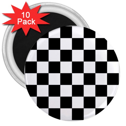 Chess Board Background Design 3  Magnets (10 pack)  from ArtsNow.com Front