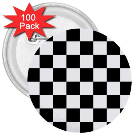 Chess Board Background Design 3  Buttons (100 pack)  from ArtsNow.com Front