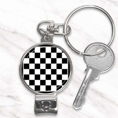 Chess Board Background Design Nail Clippers Key Chain from ArtsNow.com Front