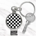 Chess Board Background Design Nail Clippers Key Chain