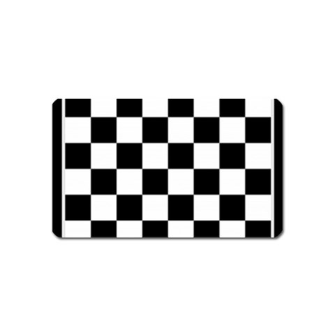 Chess Board Background Design Magnet (Name Card) from ArtsNow.com Front
