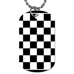 Chess Board Background Design Dog Tag (Two Sides) from ArtsNow.com Front