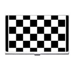 Chess Board Background Design Business Card Holder