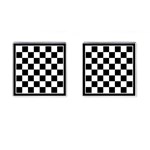 Chess Board Background Design Cufflinks (Square)
