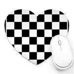 Chess Board Background Design Heart Mousepad