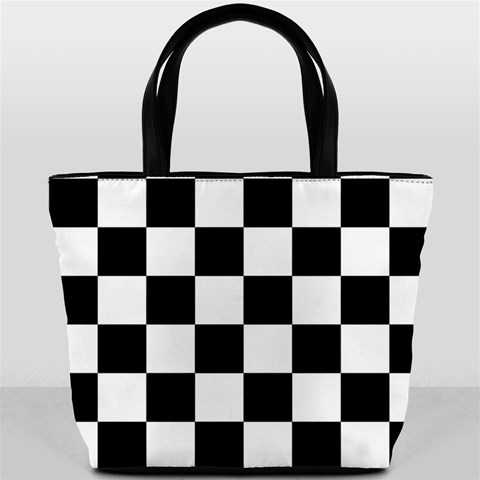 Chess Board Background Design Bucket Bag from ArtsNow.com Back