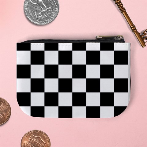 Chess Board Background Design Mini Coin Purse from ArtsNow.com Back