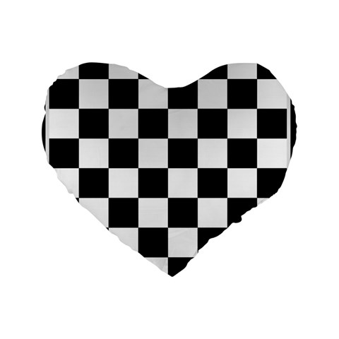 Chess Board Background Design Standard 16  Premium Heart Shape Cushions from ArtsNow.com Front