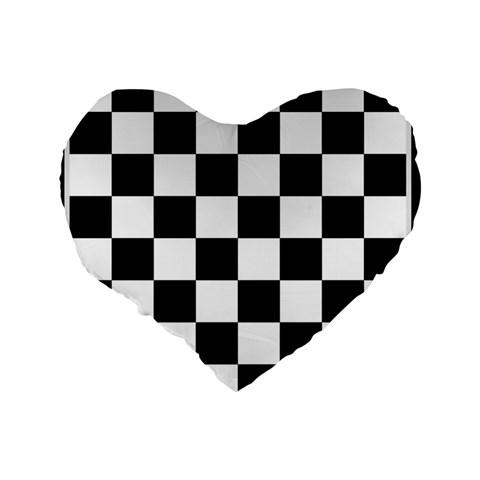 Chess Board Background Design Standard 16  Premium Heart Shape Cushions from ArtsNow.com Back