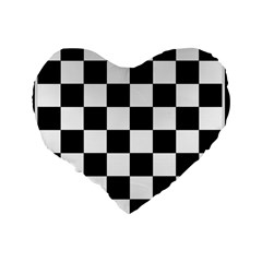 Chess Board Background Design Standard 16  Premium Heart Shape Cushions from ArtsNow.com Back