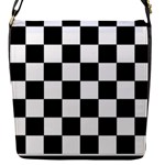 Chess Board Background Design Flap Closure Messenger Bag (S)