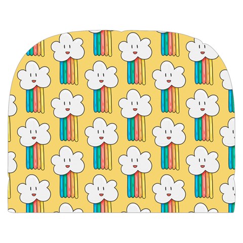 Smile Cloud Rainbow Pattern Yellow Make Up Case (Small) from ArtsNow.com Back