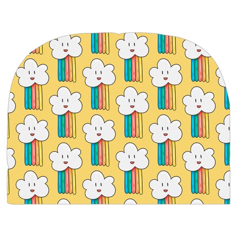 Smile Cloud Rainbow Pattern Yellow Make Up Case (Medium) from ArtsNow.com Front