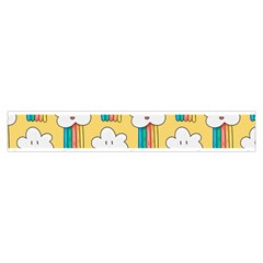 Smile Cloud Rainbow Pattern Yellow Make Up Case (Medium) from ArtsNow.com Zipper Front