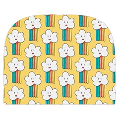Smile Cloud Rainbow Pattern Yellow Make Up Case (Large) from ArtsNow.com Back