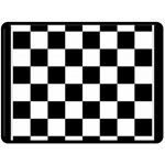 Chess Board Background Design Two Sides Fleece Blanket (Large)