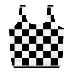 Chess Board Background Design Full Print Recycle Bag (L) from ArtsNow.com Back