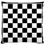 Chess Board Background Design Large Premium Plush Fleece Cushion Case (Two Sides)