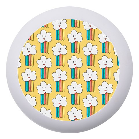 Smile Cloud Rainbow Pattern Yellow Dento Box with Mirror from ArtsNow.com Front