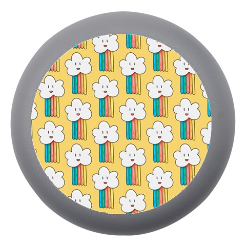 Smile Cloud Rainbow Pattern Yellow Dento Box with Mirror from ArtsNow.com Front
