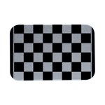 Chess Board Background Design Open Lid Metal Box (Silver)  