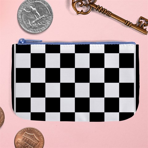 Chess Board Background Design Large Coin Purse from ArtsNow.com Front