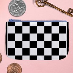 Chess Board Background Design Large Coin Purse from ArtsNow.com Front