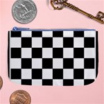 Chess Board Background Design Large Coin Purse
