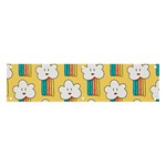Smile Cloud Rainbow Pattern Yellow Banner and Sign 4  x 1 