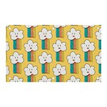 Smile Cloud Rainbow Pattern Yellow Banner and Sign 5  x 3 