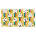 Smile Cloud Rainbow Pattern Yellow Banner and Sign 6  x 3 