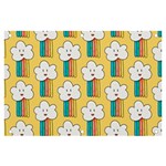 Smile Cloud Rainbow Pattern Yellow Banner and Sign 6  x 4 