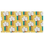 Smile Cloud Rainbow Pattern Yellow Banner and Sign 8  x 4 