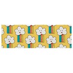 Smile Cloud Rainbow Pattern Yellow Banner and Sign 12  x 4 