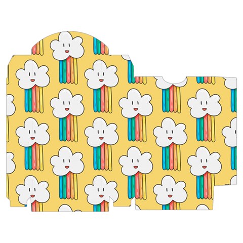 Smile Cloud Rainbow Pattern Yellow Playing Cards Single Design (Rectangle) with Custom Box from ArtsNow.com Poker Box