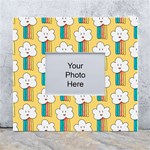 Smile Cloud Rainbow Pattern Yellow White Wall Photo Frame 5  x 7 