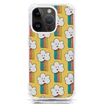 Smile Cloud Rainbow Pattern Yellow iPhone 14 Pro TPU UV Print Case