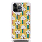 Smile Cloud Rainbow Pattern Yellow iPhone 13 Pro TPU UV Print Case