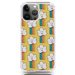 Smile Cloud Rainbow Pattern Yellow iPhone 13 Pro Max TPU UV Print Case