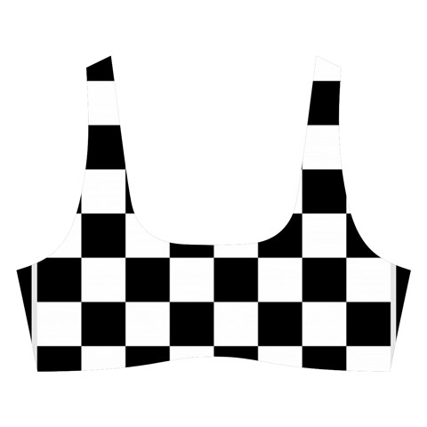 Chess Board Background Design Cross Back Hipster Bikini Set from ArtsNow.com Front